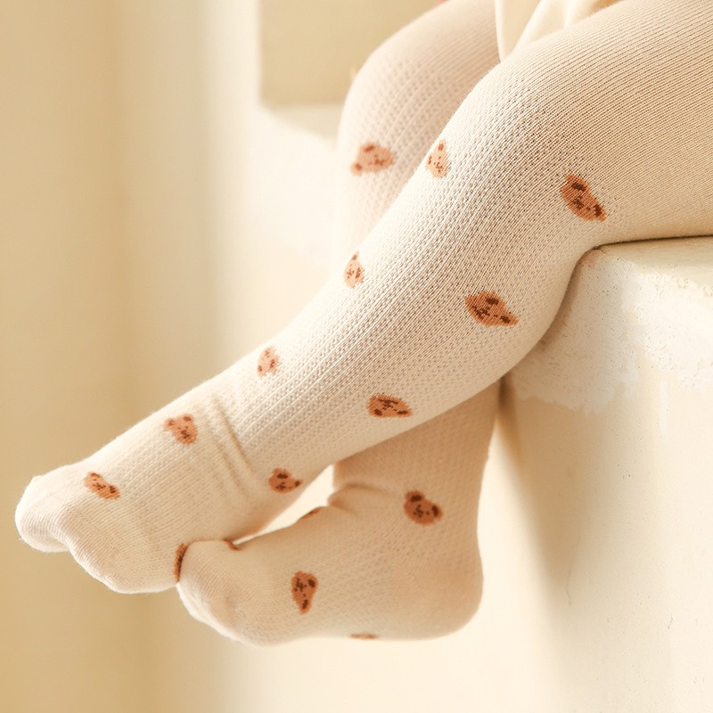 QUẦN TẤT LƯỚI THOÁNG KHÍ HỌA TIẾT HOA NHÍ CHO BÉ- SIZE NHÍ- HÀNG QCCC