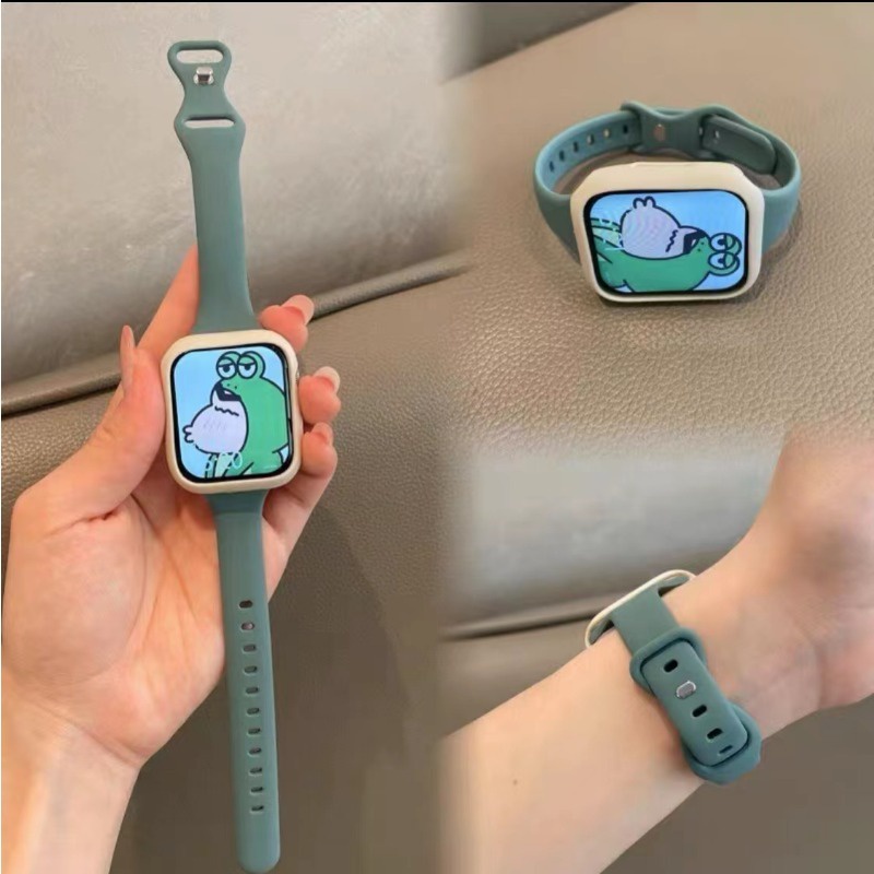 Silicone Dây Đeo Đồng Hồ Bằng Silicon Kích Thước 40mm 41mm 42mm 44mm 45mm 49mm 38mm Cho iwatch ultra series 8 7 6 se 5 4 3