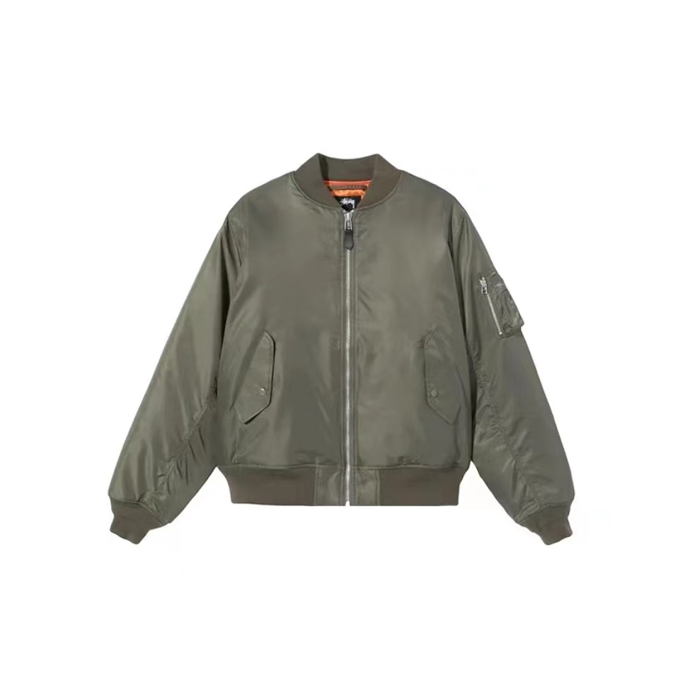 Stussy Áo Khoác Bóng Chày Chống Gió Dáng Rộng Thêu logo Thời Trang Cho Nam Và Nữ