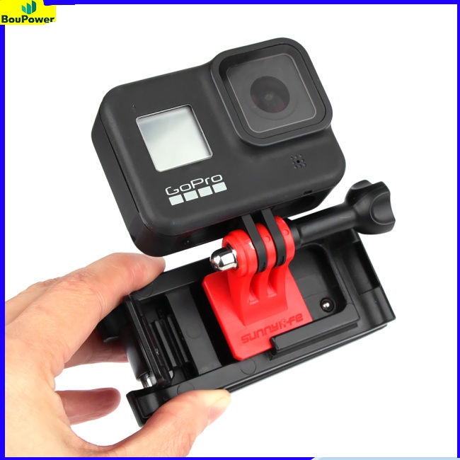 Boupower Kẹp Gắn Ba Lô Bằng Nhựa Màu Đen Cho camera Thể Thao gopro osmo