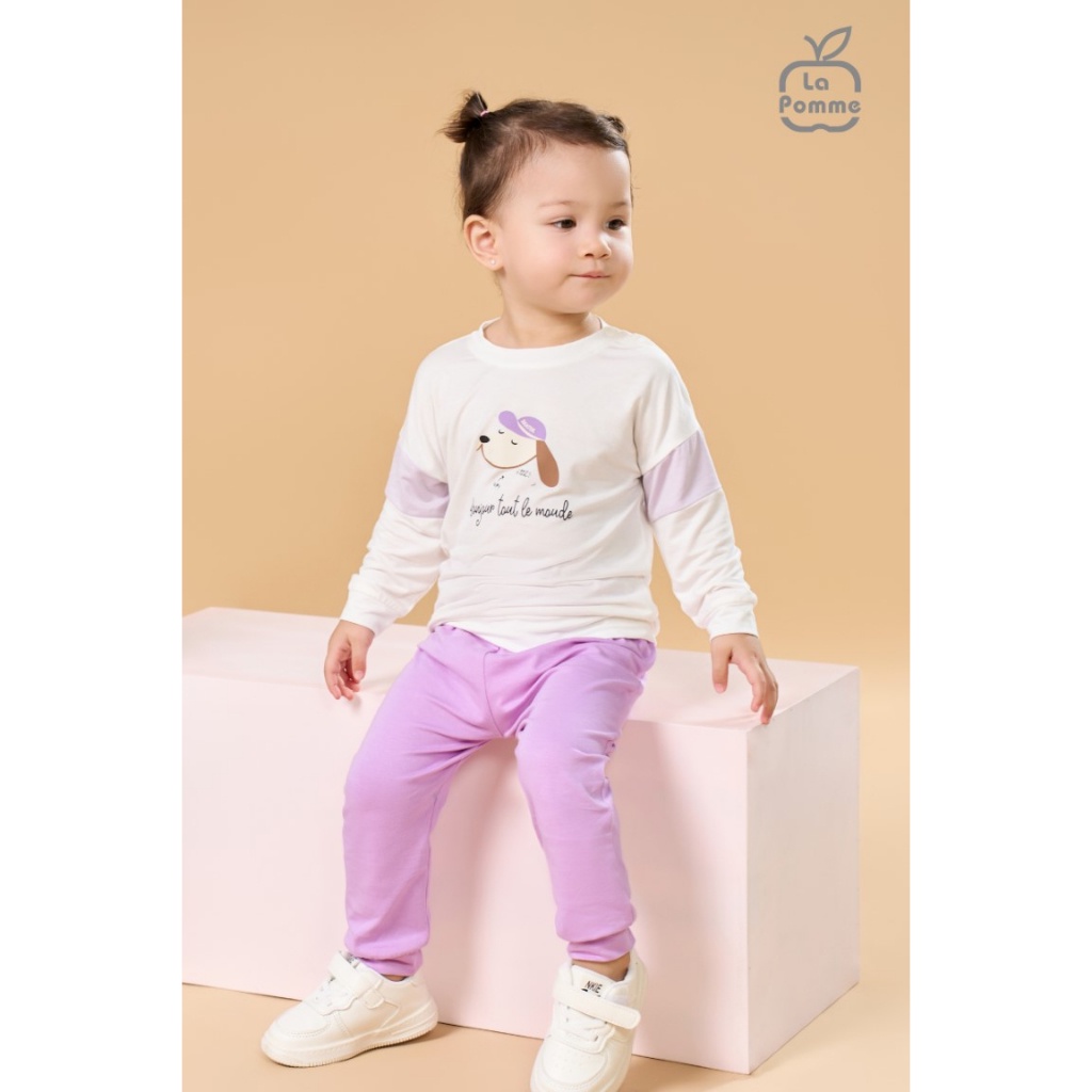 Bộ dài tay La Pomme Chú chó tai dài