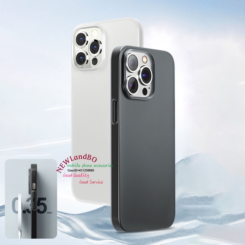 Ốp Điện Thoại pp Màu Đen Nhám Siêu Mỏng Linh Hoạt 0.3mm Cho iphone 15 14 13 12 pro max