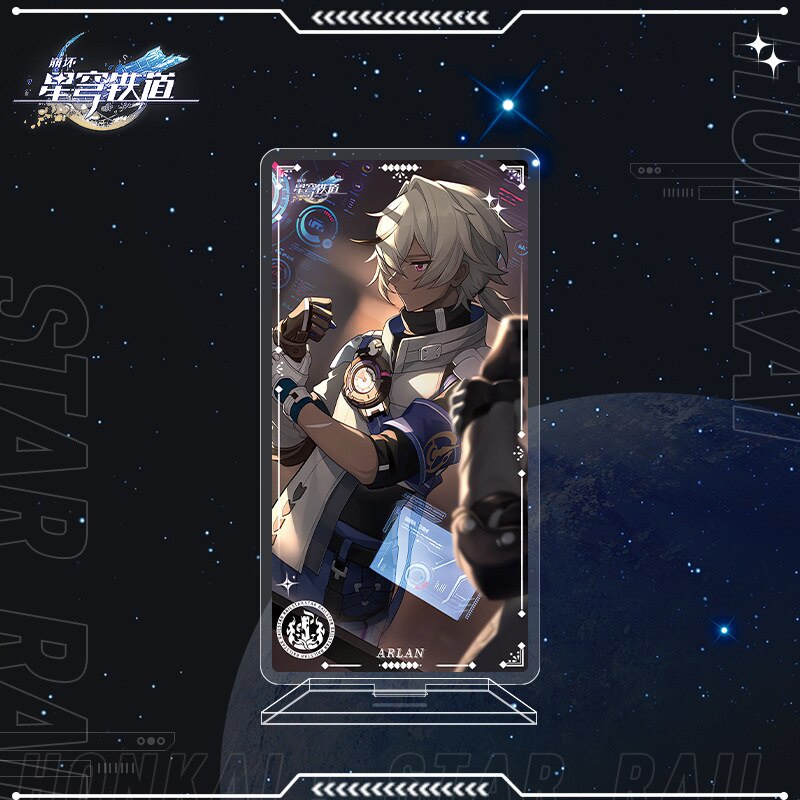 Mô hình Standee Anime Honkai Star Rail Light Cones March 7th Dan Heng Kafka Jingyuan Bronya in hình nhân vật 2 mặt