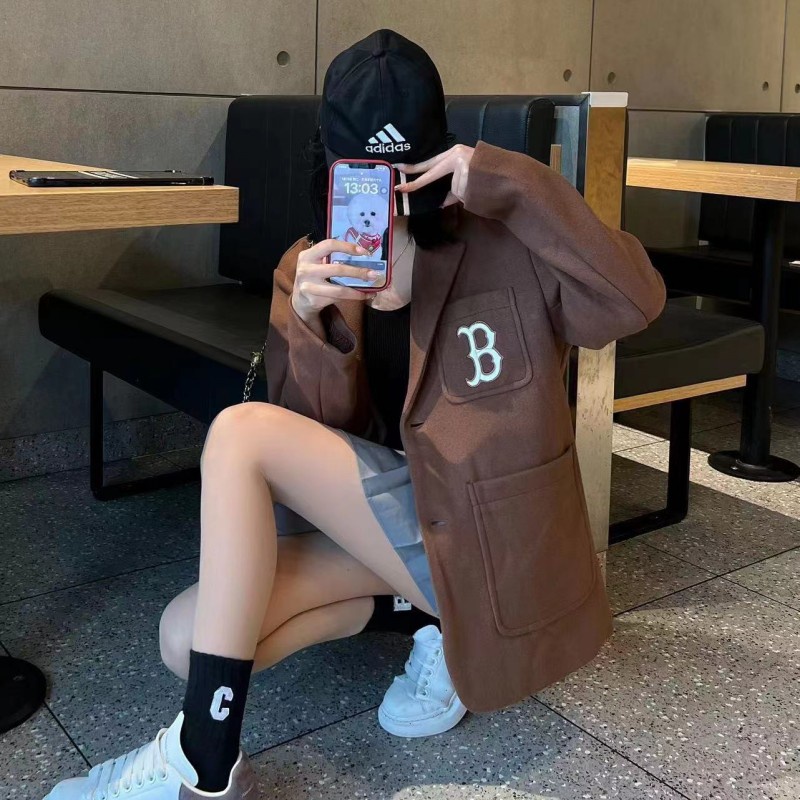 Áo Khoác Vest Chính Hãng 100% Thương Hiệu mlb ny Form Rộng Thời Trang Cho Nam Và Nữ