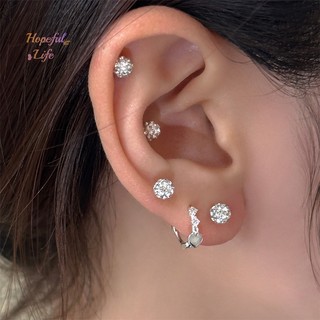 [hls] 1 Bông Tai Pha Lê Tròn s