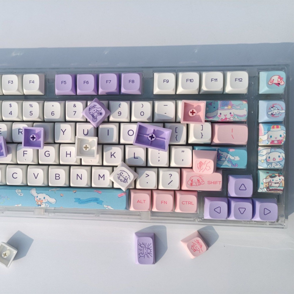 Keycap chó quế 147 phím XDA keycap cao PBT quá trình thăng hoa keycap dễ thương rất phù hợp cho các bạn gái dễ thương