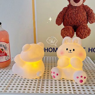 Hoạt hình đèn ngủ để bàn hình gấu phát sáng dễ thương