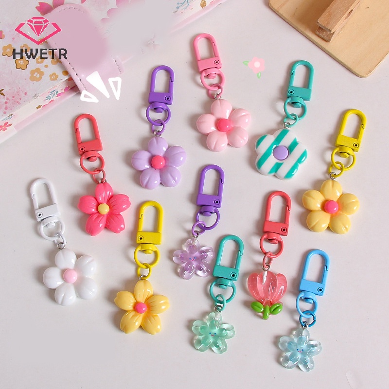 Móc Khóa Hình Bông Hoa Nhiều Màu Sắc Dễ Thương Mới