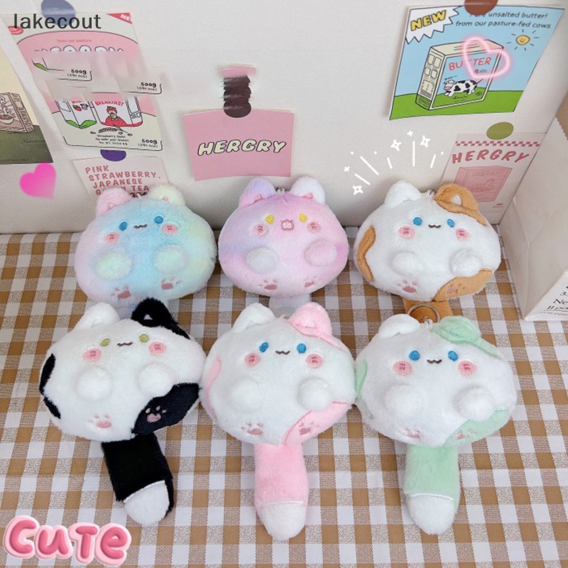 Lat Móc Khóa Hình Mèo Nhồi Bông Nhiều Màu Sắc Mềm Mại Dễ Thương Trang Trí Túi Xách / Quà Tặng Cho Trẻ Em