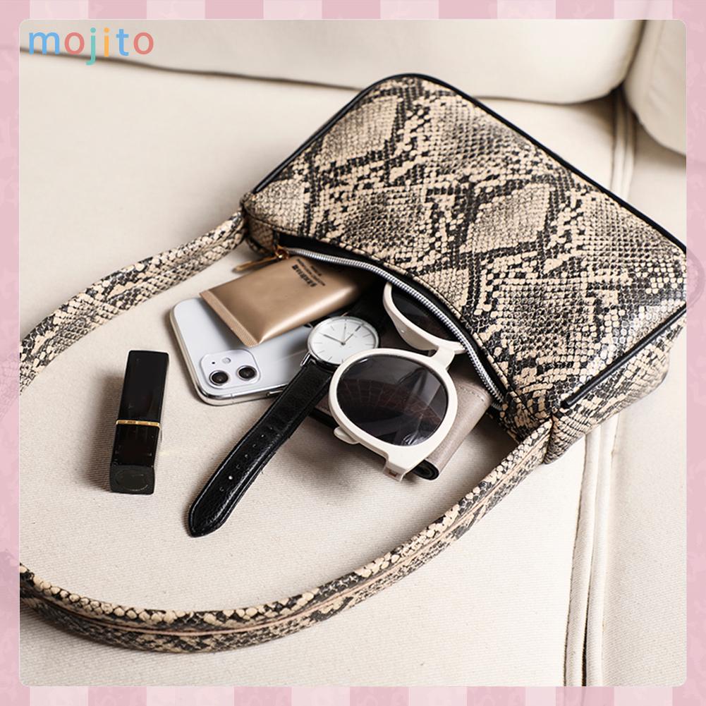 Túi Xách Da pu Họa Tiết Da Rắn Thời Trang Đường Phố Cho Nữ