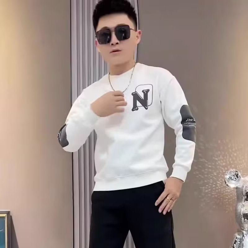 Áo Nỉ Nam Dài Tay Cổ Tròn Thời Trang Hàn