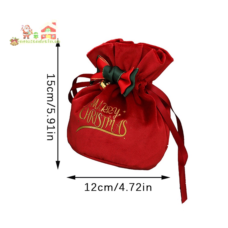 Mới 1 Túi Dây Rút Đựng Quà Giáng Sinh, Đám Cưới, Năm Mới