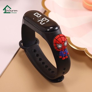 Đồng Hồ Điện Tử Thể Thao Chống Nước In Hình Người Nhện Hoạt Hình 50 Kiểu Có Đèn led Cho Trẻ Em