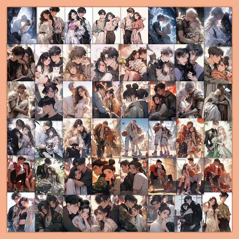 Bộ 60 Miếng Dán Hoạt Hình Trang Trí Mũ Bảo Hiểm / Bút Chì