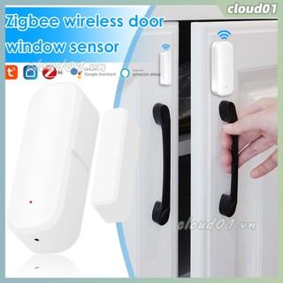 Tuya zigbee/wifi cảm biến cửa không dây từ cửa sổ cảm biến báo động ứng dụng điều khiển cho nhà thông minh bộ dụng cụ an ninh cud01