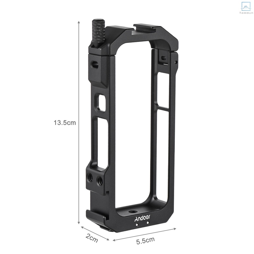 Lồng Đựng camera andoer panoramic Bằng Hợp Kim Nhôm Có Hai Khung Bảo Vệ camera vlog Tương Thích Với insta360 X360 x3 #homevn
