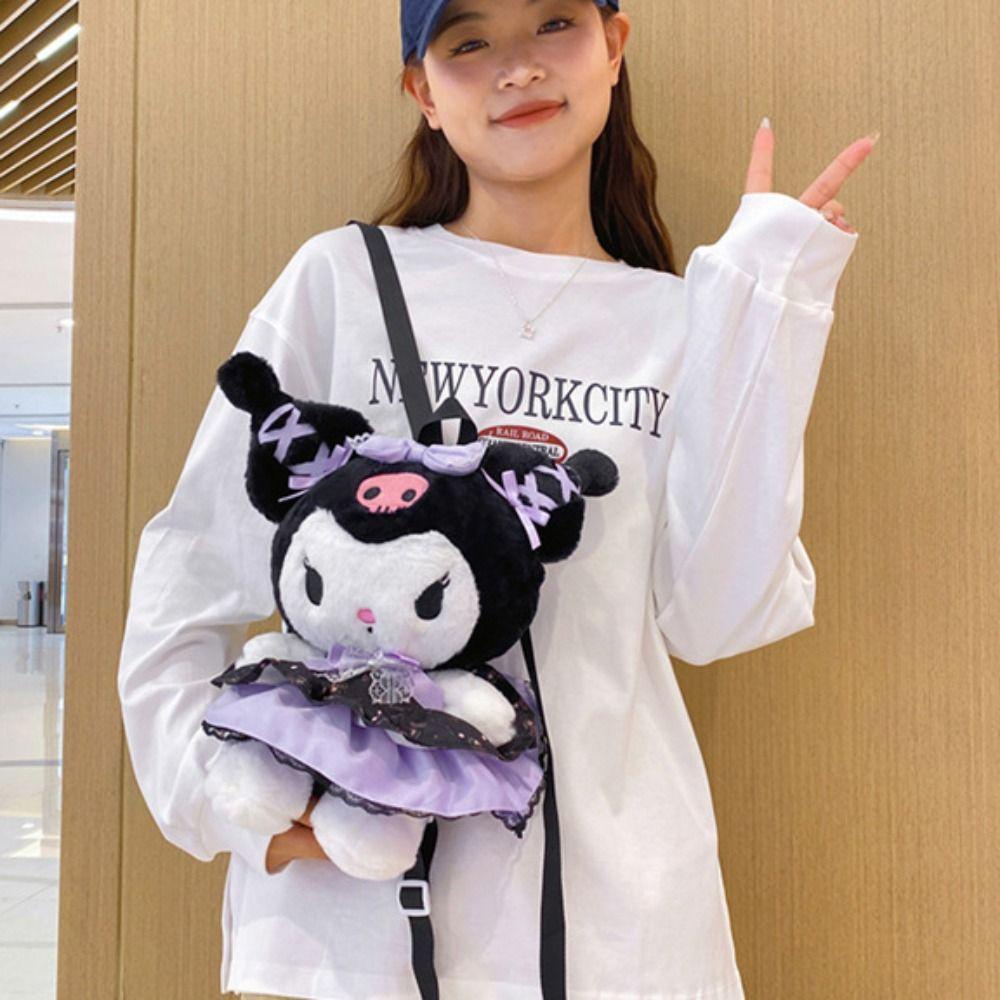 Shanhai Ba Lô Hình Thú Nhồi Bông Hoạt Hình kuromi Sức Chứa Lớn