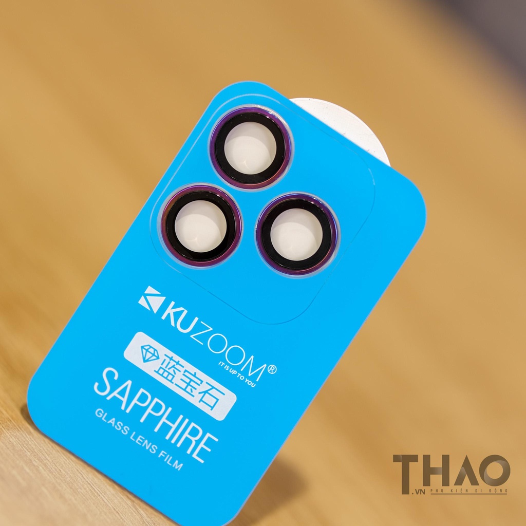 Dán bảo vệ lens camera KUZOOM SAPPHIRE dành cho iPhone 15Pro/15Promax