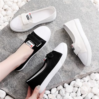 Giày lười nữ vải mềm đế cao su êm chân cao 2cm (form rộng, nên lùi 1 size)