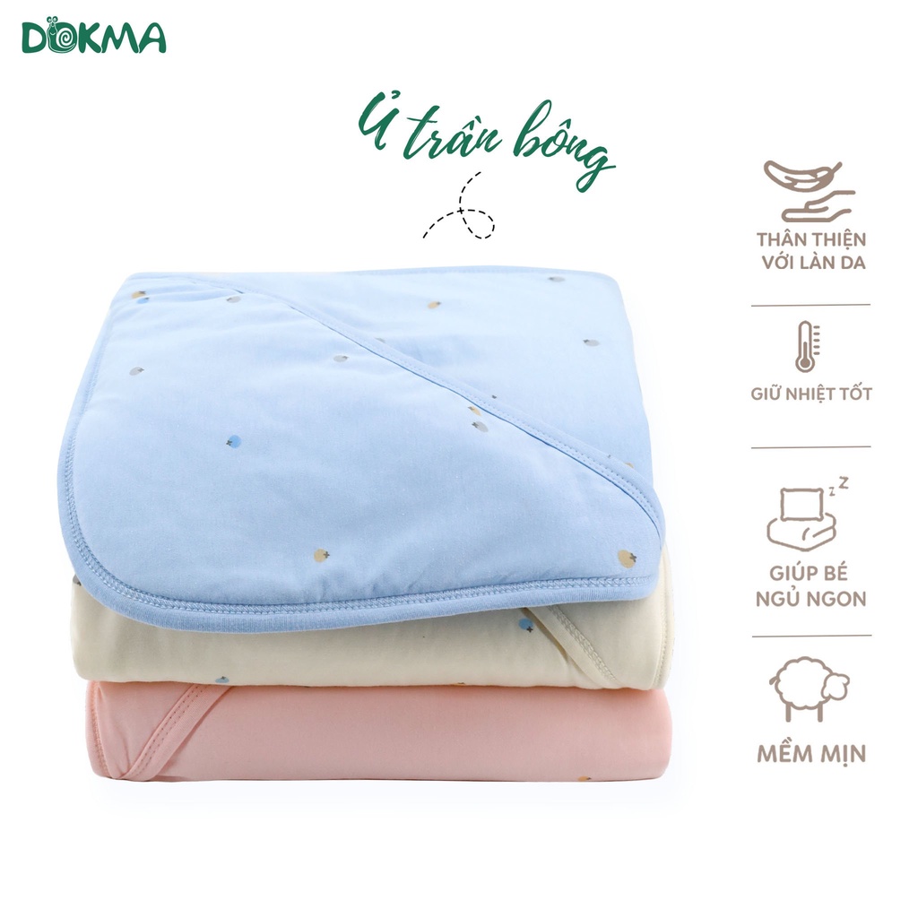 (80x80cm) Chăn Ủ Chần Bông Dokma Tiện Lợi Bé Sơ Sinh Mã DS558