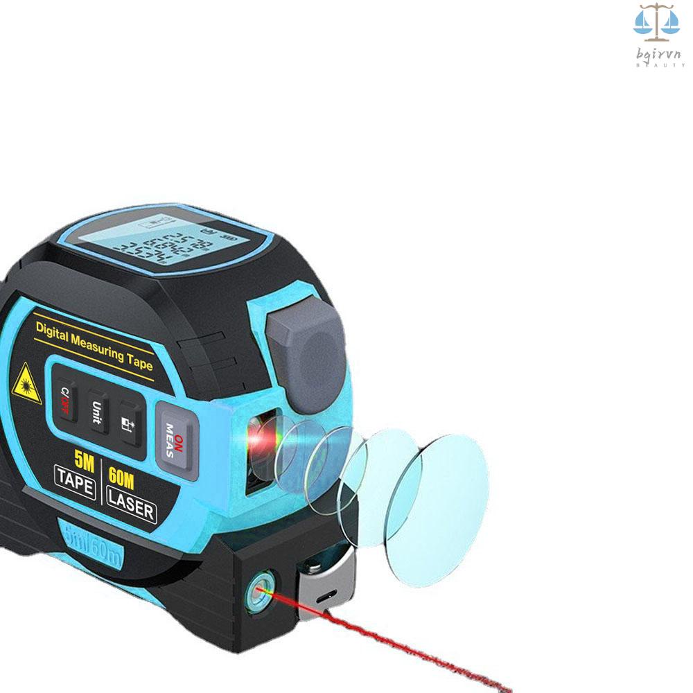 Thước Dây laser Đo Khoảng Cách 5m 3 Trong 1 Có Màn Hình lcd