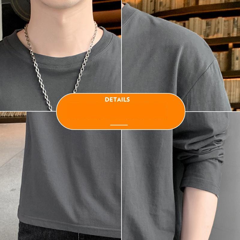 Áo Thun Tay Dài Dáng Ôm Thời Trang Mùa Thu Mới 2021 Cho Nam size m-4xl