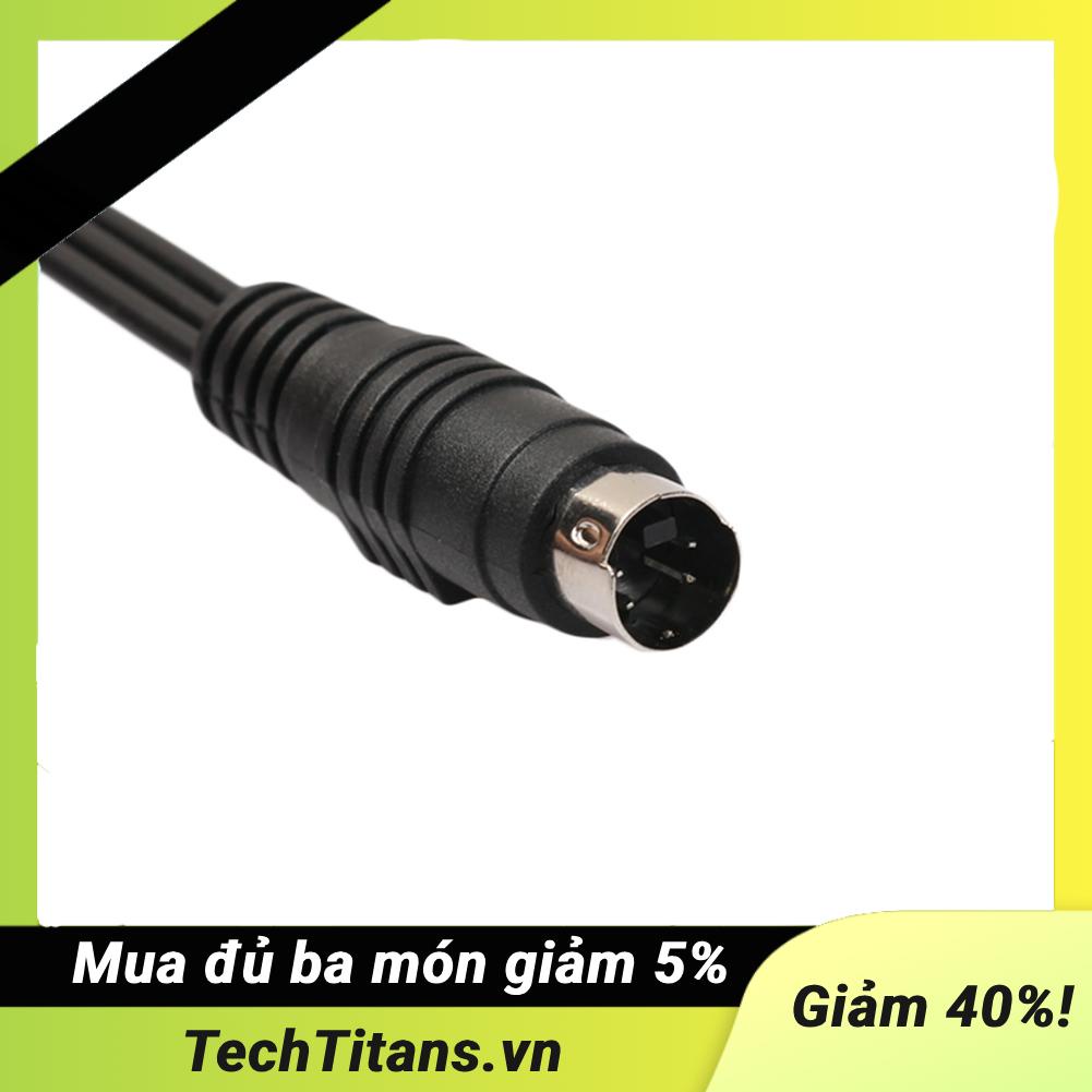 Dây Cáp Chuyển Đổi 4 pin s-video Sang 3 rca Dài 28Cm / 11 inch Cho Máy Tính