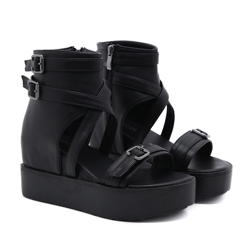 Sandal roman Mùa Hè 2023 Đế Xuồng Quai Chéo Phong Cách Mới Cho Nữ