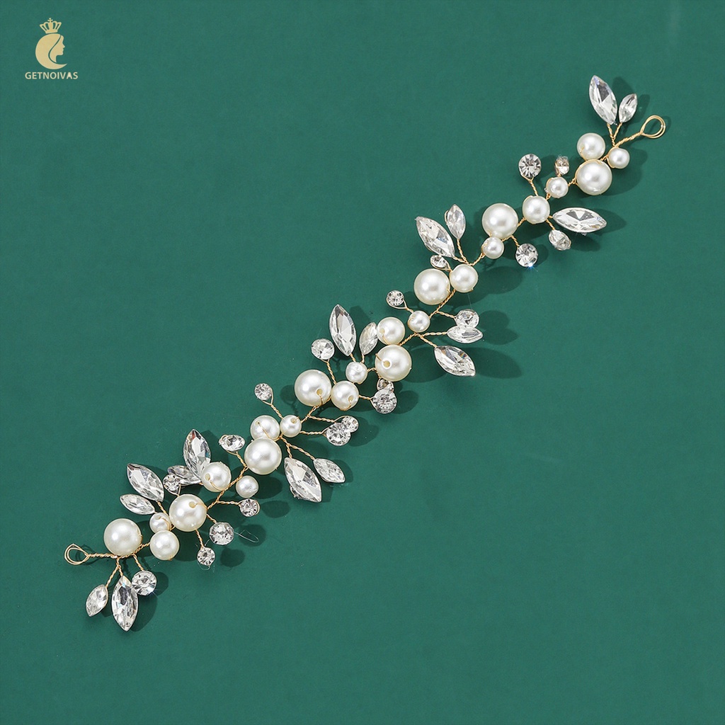 Cài Tóc Dây Xích Ngắn Đính Hạt Ngọc Trai Cho Cô Dâu Bán Trực Tiếp Từ Nhà Máy