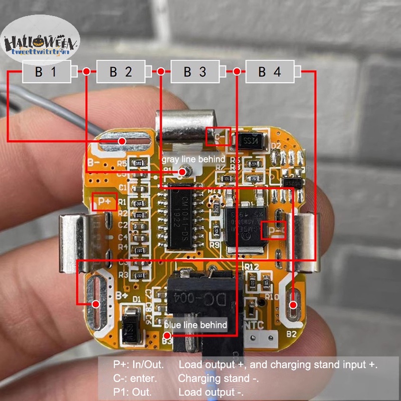 Tri Bảng Mạch Bảo Vệ Cho Máy Khoan Điện bms 4s 14.4v