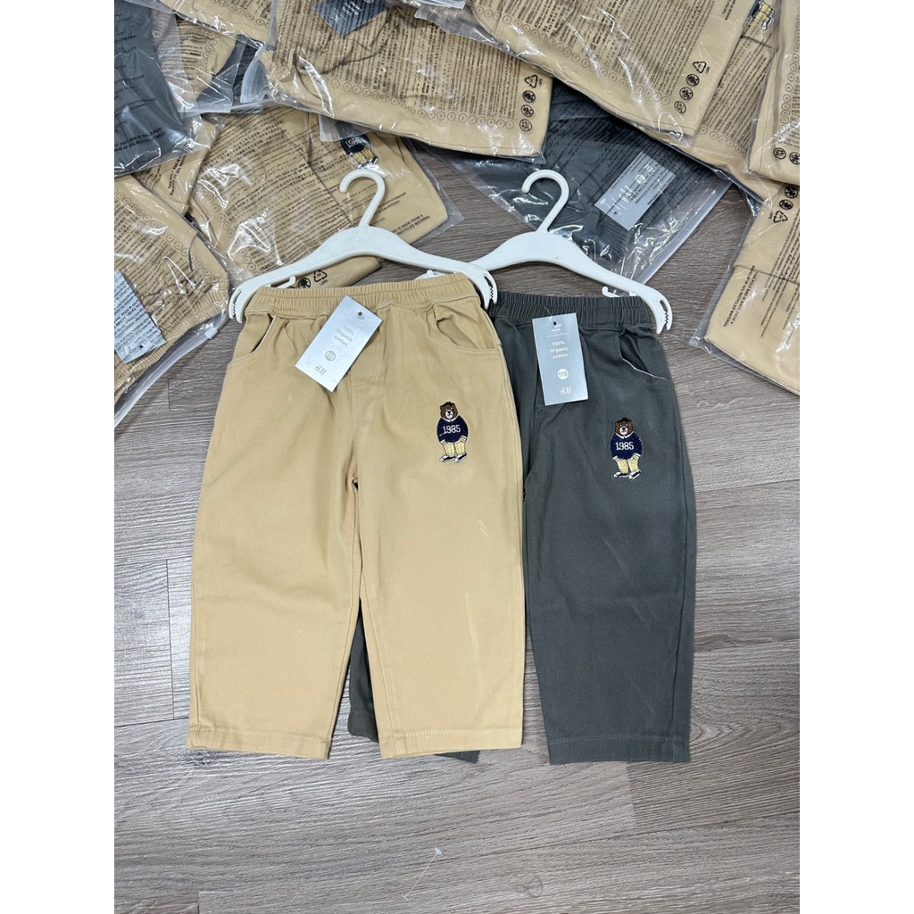 QB154 - QUẦN KAKI BÉ XÁM BE THÊU GẤU 1985