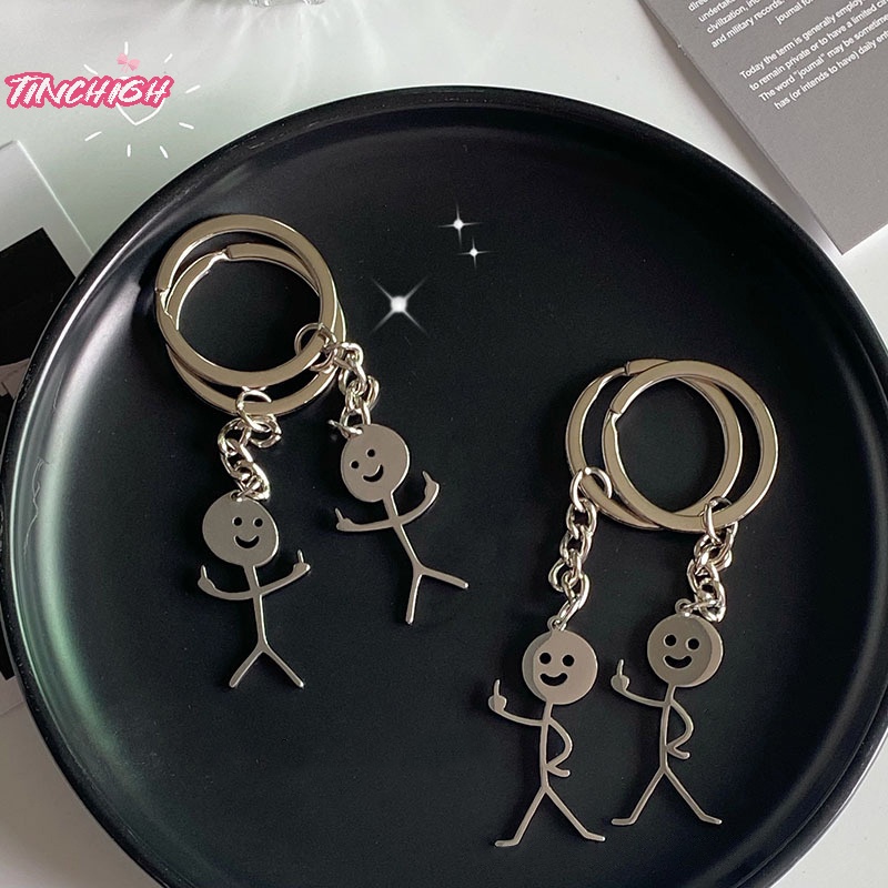 Móc Khóa Cặp Đôi Hình Ngón Tay Giữa Trái Tim Dễ Thương Cá Tính Vui Nhộn