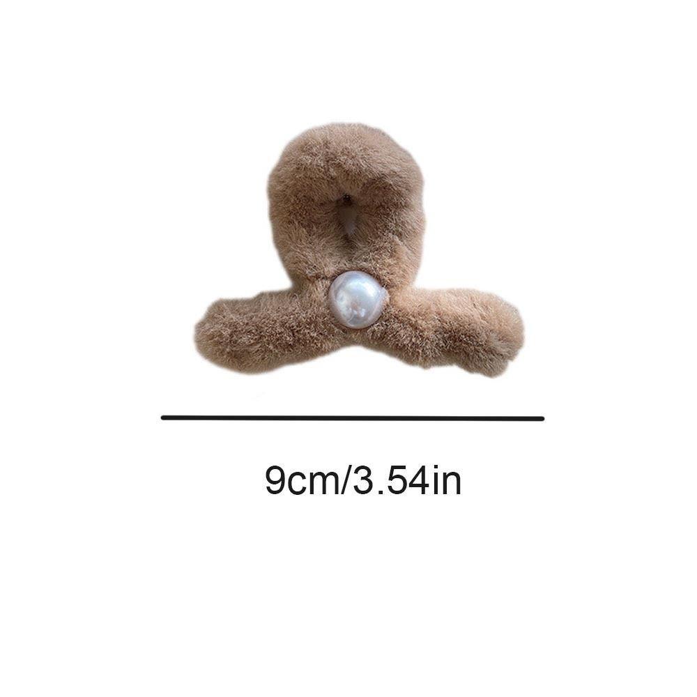 Dalton Kẹp Tóc Bằng acrylic Lông Thỏ Giả Chéo Kích Thước Trung Bình Phong Cách Hàn Quốc Thanh Lịch Mùa Đông