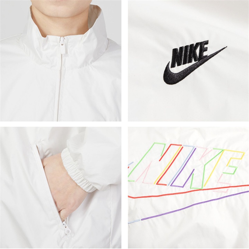 Nike Áo Khoác Gió Dệt Kim Thoáng Khí Thêu Chữ Dx0673-010 - 030 Thời Trang Cho Nam