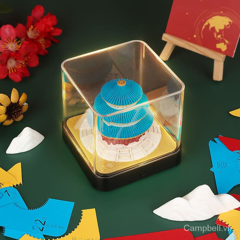 Lịch Để Bàn Năm 2023 Hình Thỏ Trái Đất Dập Nổi 3d Bằng Giấy Ghi Chú Dùng Trang Trí