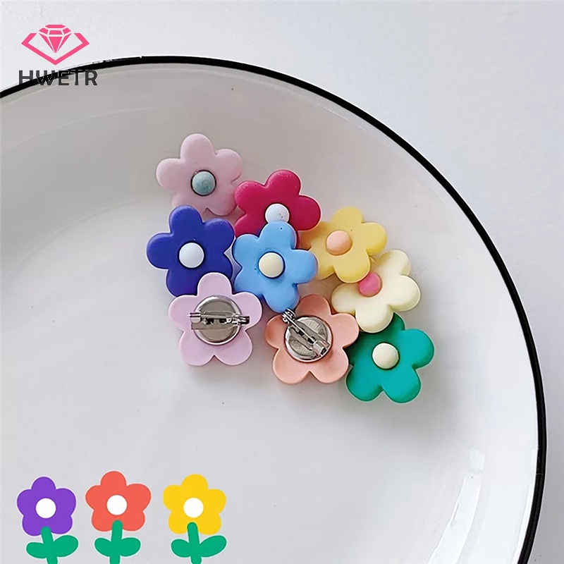 Set 2 Trâm Cài Áo Hình Bông Hoa Nhỏ Xinh Nhiều Màu Mới