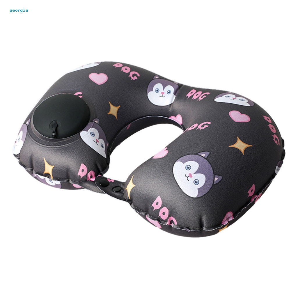 Georgia] Gối Kê Cổ Chữ u Thoải Mái Khi Đi Du Lịch / Tàu Lửa / Máy Bay Hoạt Hình