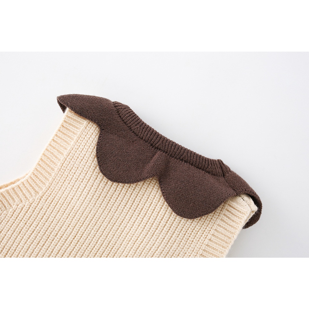 Áo Khoác Len Không Tay In Họa Tiết Dâu Tây Dễ Thương Thời Trang Xuân Thu Cho Bé Gái size 73-110