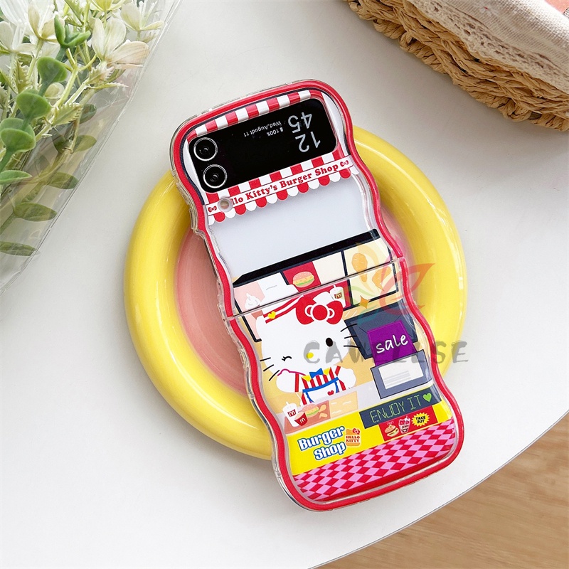 Bao Da Điện Thoại Viền tpu Dẻo Họa Tiết Hoạt Hình Dễ Thương Cho samsung galaxy z flip 5 samsung z flip 4 z flip 3 Ốp