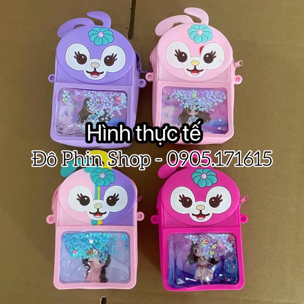 Túi xách silicon pop it kim sa hình thỏ hoa đeo chéo thời trang đựng bao bì lì xì, mỹ phẩm