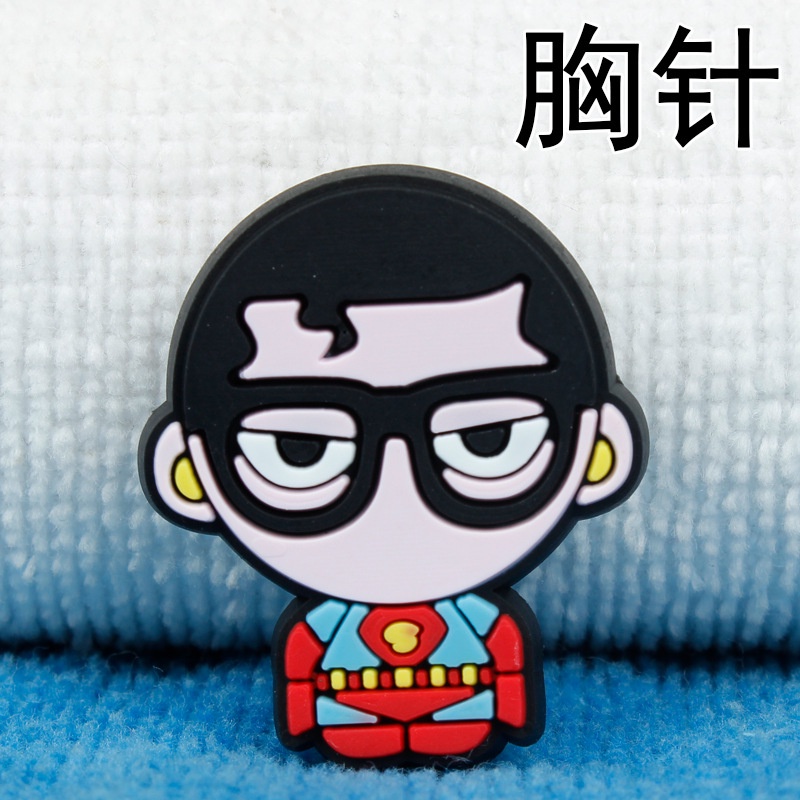 1 Trâm Cài Áo Bằng Cao Su pvc Mềm Hình avengers league Hoạt Hình