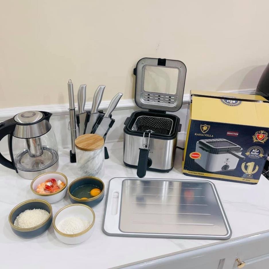 Nồi Chiên Ngập Dầu Gia Đình ⚡ CHÍNH HÃNG ⚡ Bếp Chiên KAISA VILLA 2.5L Làm Chín Thức Ăn Nhanh Chóng - Bảo Hành 12 Tháng