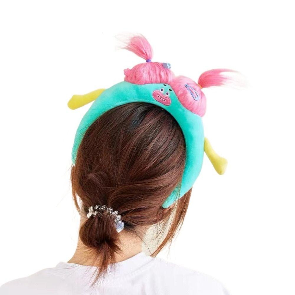 Jeniferdz Băng Đô Cài Tóc Lông Nhung Họa Tiết Hoạt Hình Vui Nhộn Phong Cách Hàn Quốc