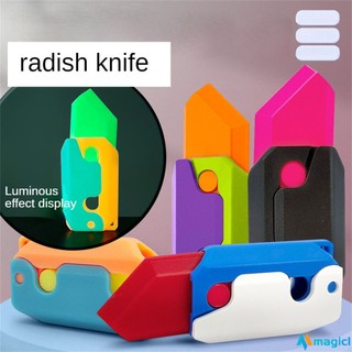 Mới dạ quang 3d cà rốt dao dạ quang trọng lực dao giải nén đồ chơi trọng lực cà rốt dao magic1