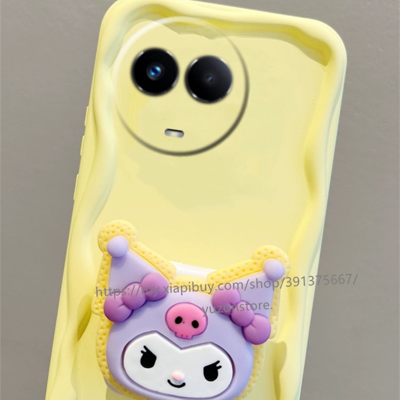 Phù Hợp Ốp Điện Thoại Silicon Họa Tiết macaron Kèm Giá Đỡ Cho realme 11 pro pro + realme 10t 10 pro pro + 4g 5g nfc