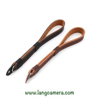 Dây đeo tay máy ảnh da thật 2 lớp handmade - s120