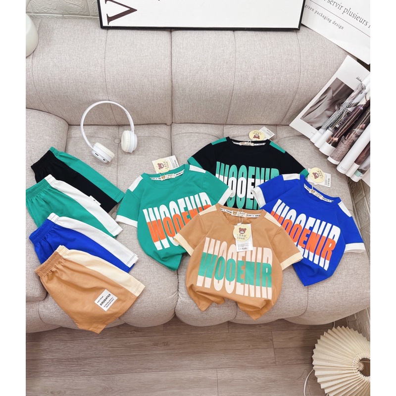 set bộ cotton tàu cho bé trai