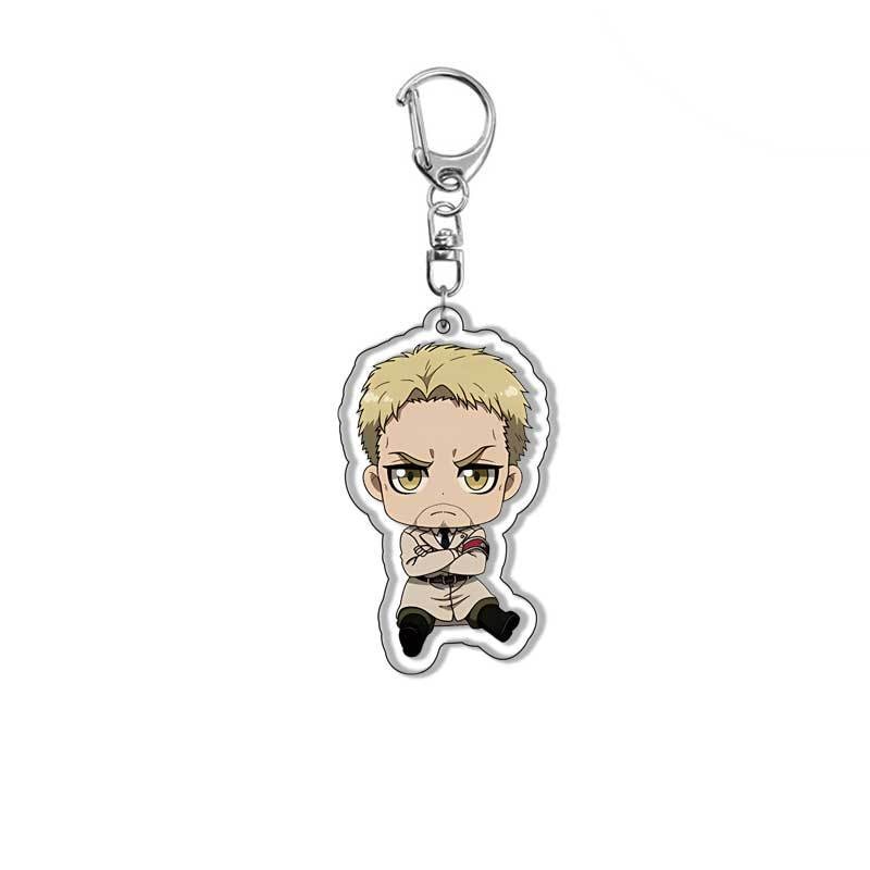 Móc khóa Anime Attack on Titan Levi Ackerman Eren Jaeger Phụ kiện chibi trang trí túi xách balo