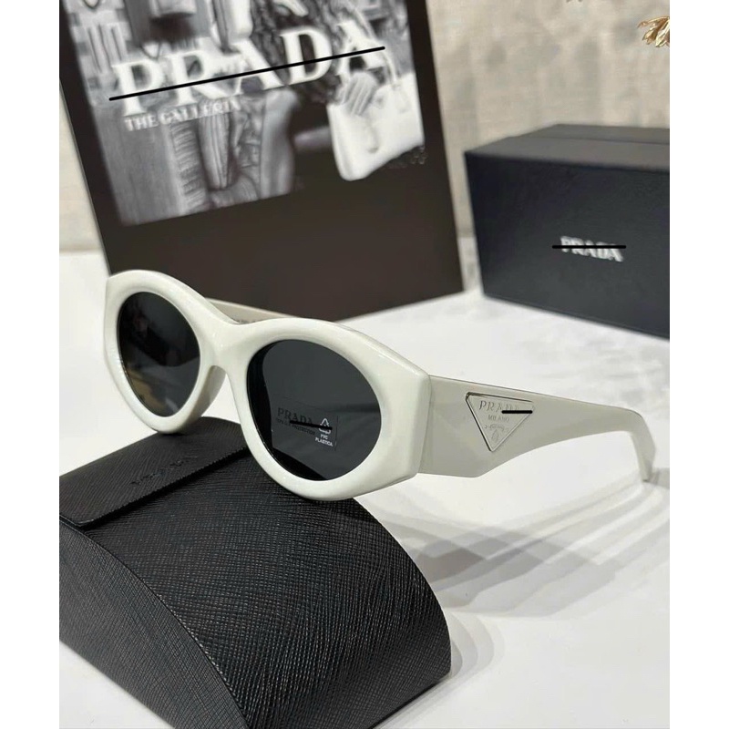 Kính Hiệu Thời Trang Tròn Oval Mèo Hot !prada! Mới 2024