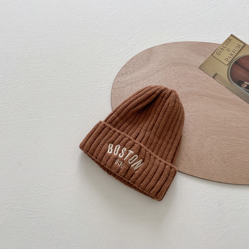 Mũ beanie Dệt Kim Co Giãn Màu Sắc Xinh Xắn Cho Bé